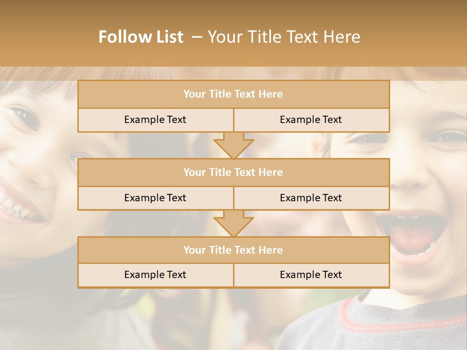 A Group Of Children Are Smiling For The Camera PowerPoint Template