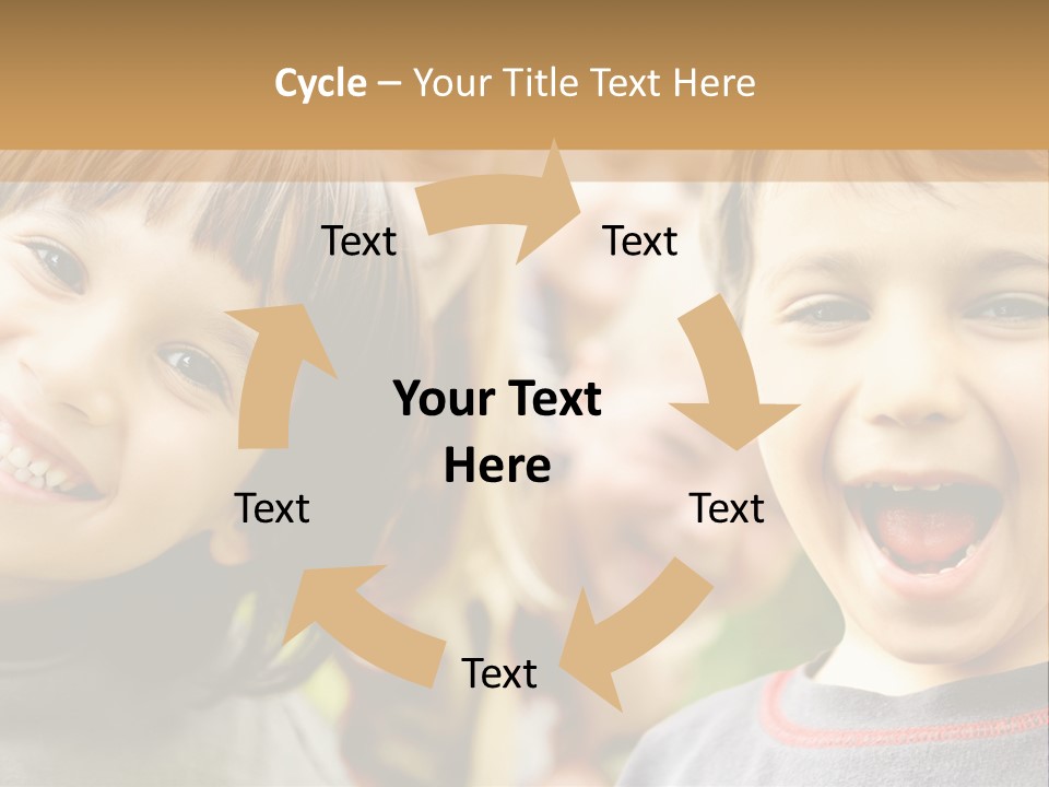 A Group Of Children Are Smiling For The Camera PowerPoint Template
