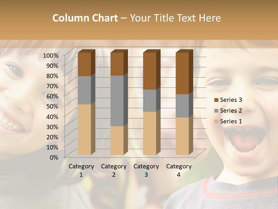 A Group Of Children Are Smiling For The Camera PowerPoint Template