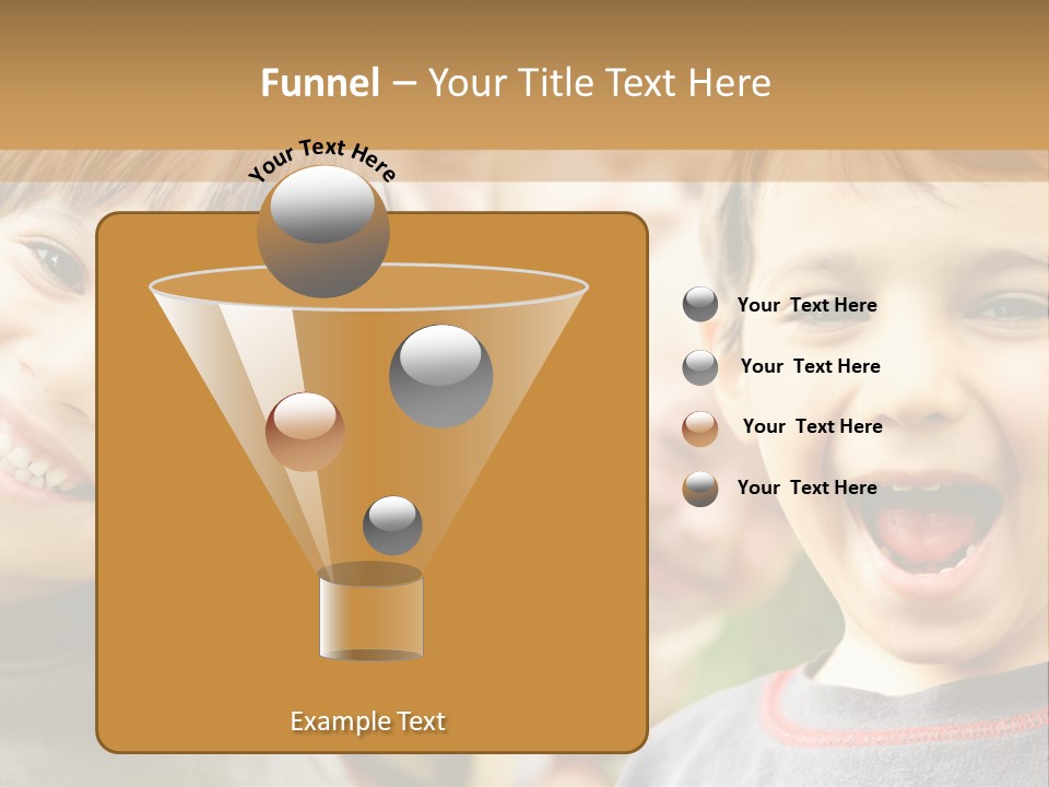 A Group Of Children Are Smiling For The Camera PowerPoint Template