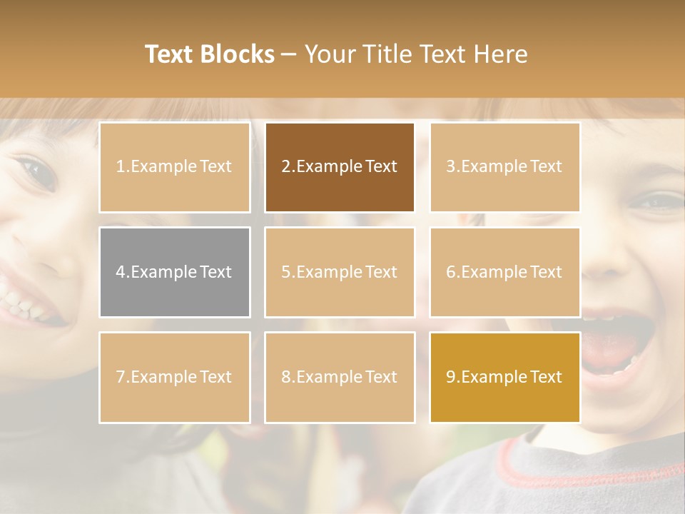 A Group Of Children Are Smiling For The Camera PowerPoint Template