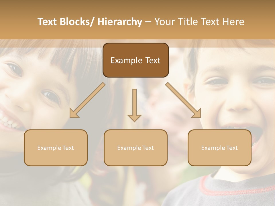 A Group Of Children Are Smiling For The Camera PowerPoint Template