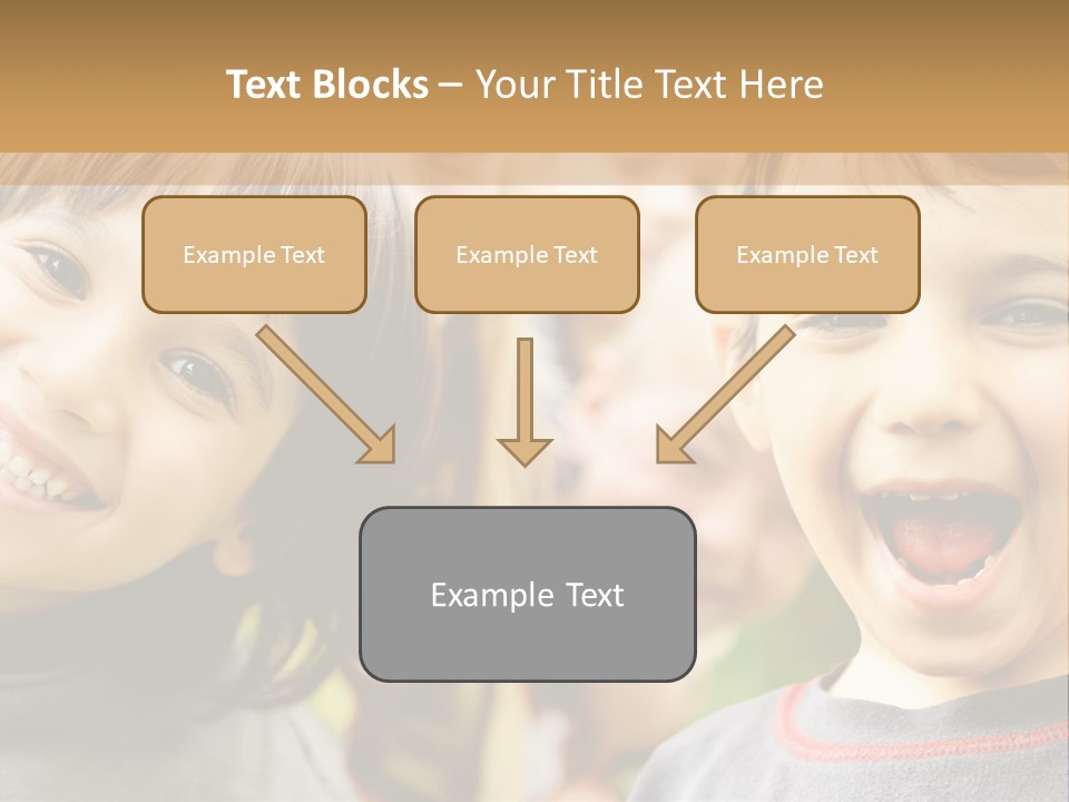 A Group Of Children Are Smiling For The Camera PowerPoint Template