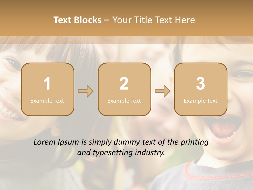 A Group Of Children Are Smiling For The Camera PowerPoint Template