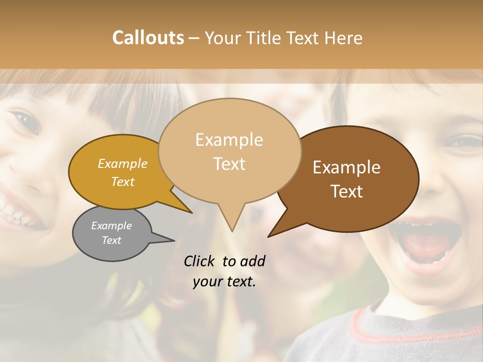 A Group Of Children Are Smiling For The Camera PowerPoint Template