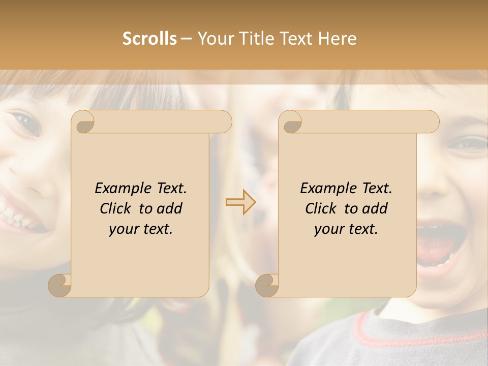 A Group Of Children Are Smiling For The Camera PowerPoint Template