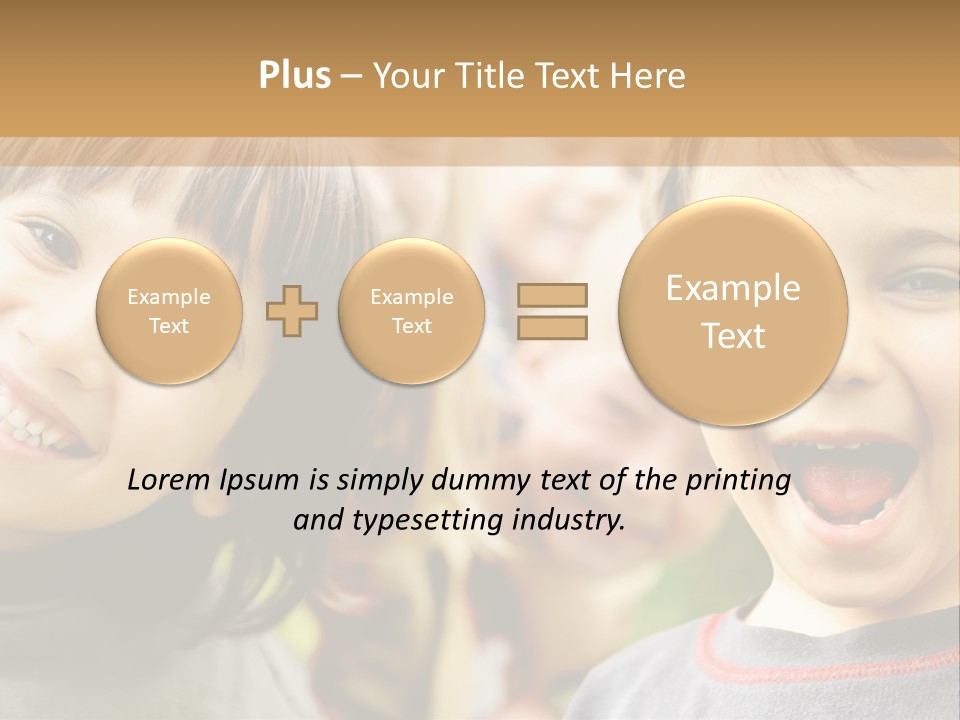 A Group Of Children Are Smiling For The Camera PowerPoint Template