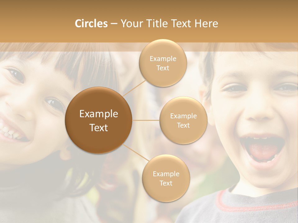 A Group Of Children Are Smiling For The Camera PowerPoint Template