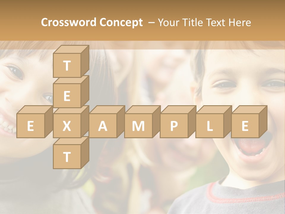 A Group Of Children Are Smiling For The Camera PowerPoint Template