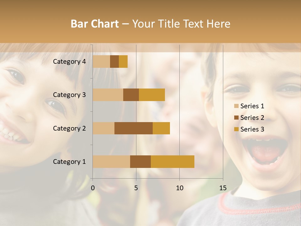 A Group Of Children Are Smiling For The Camera PowerPoint Template