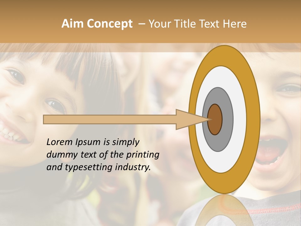 A Group Of Children Are Smiling For The Camera PowerPoint Template