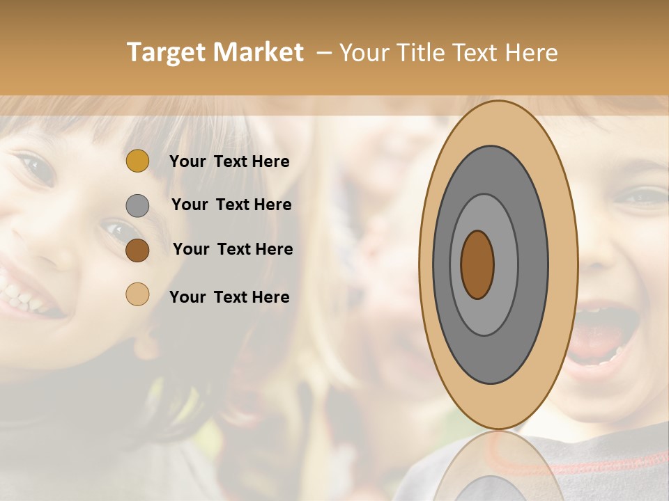 A Group Of Children Are Smiling For The Camera PowerPoint Template