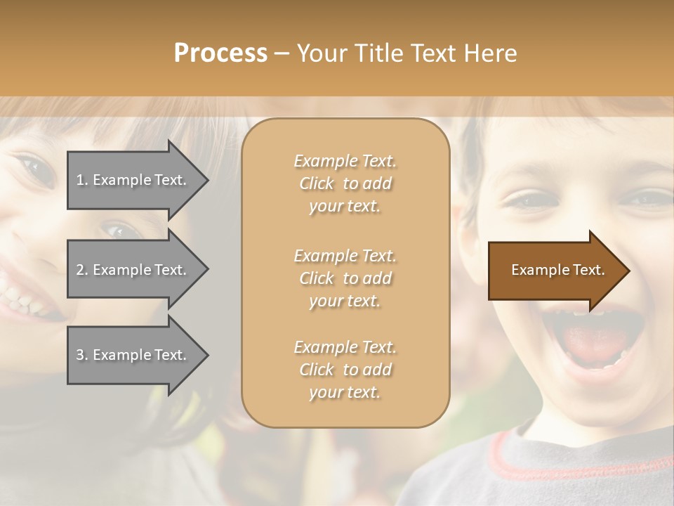 A Group Of Children Are Smiling For The Camera PowerPoint Template