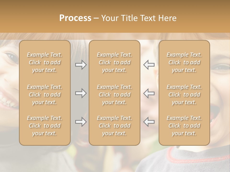 A Group Of Children Are Smiling For The Camera PowerPoint Template