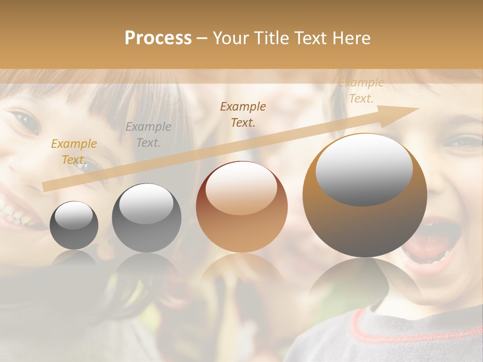 A Group Of Children Are Smiling For The Camera PowerPoint Template