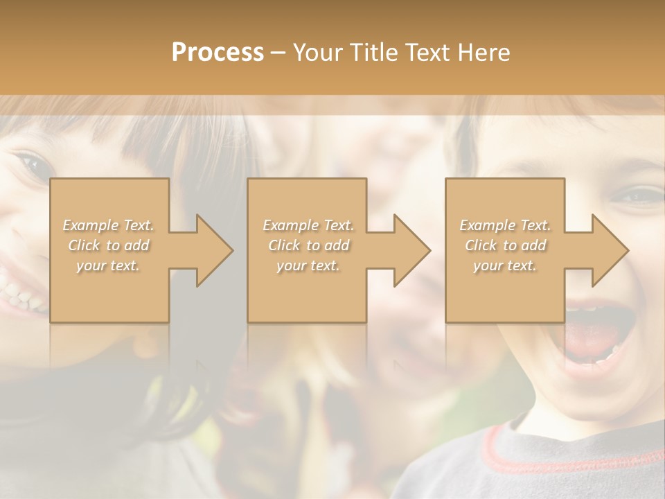 A Group Of Children Are Smiling For The Camera PowerPoint Template