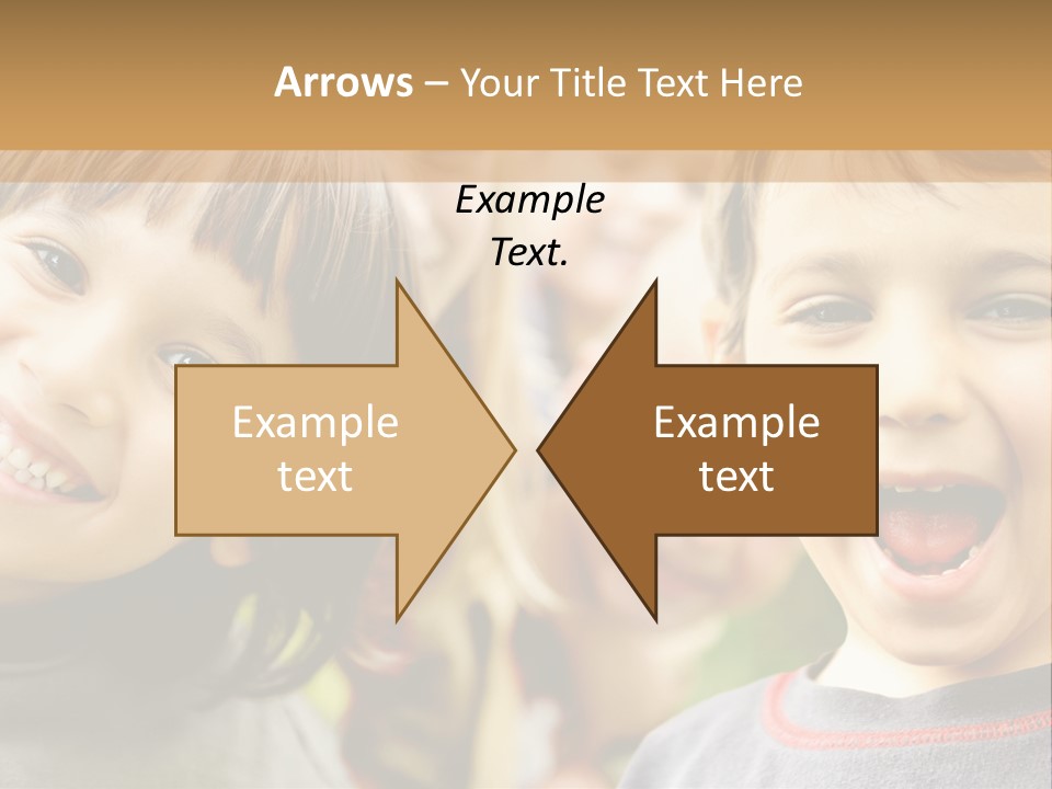 A Group Of Children Are Smiling For The Camera PowerPoint Template
