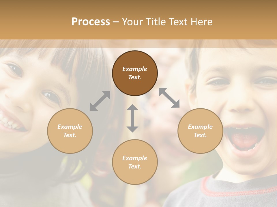 A Group Of Children Are Smiling For The Camera PowerPoint Template