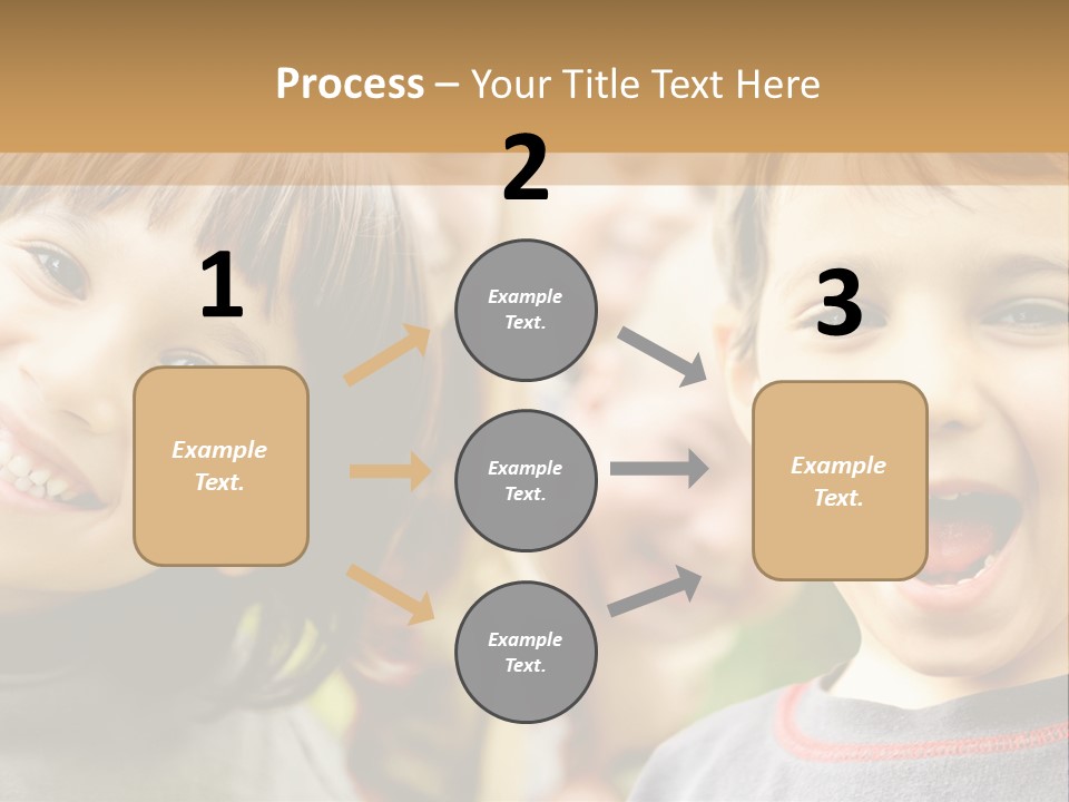 A Group Of Children Are Smiling For The Camera PowerPoint Template