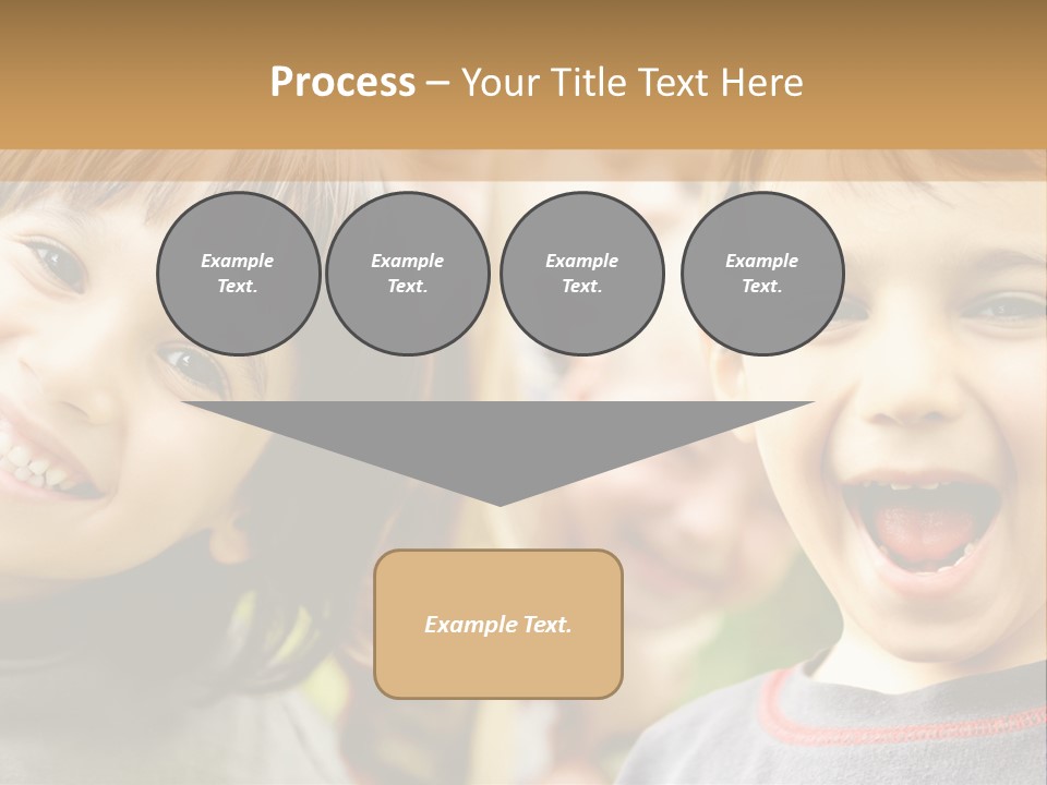 A Group Of Children Are Smiling For The Camera PowerPoint Template