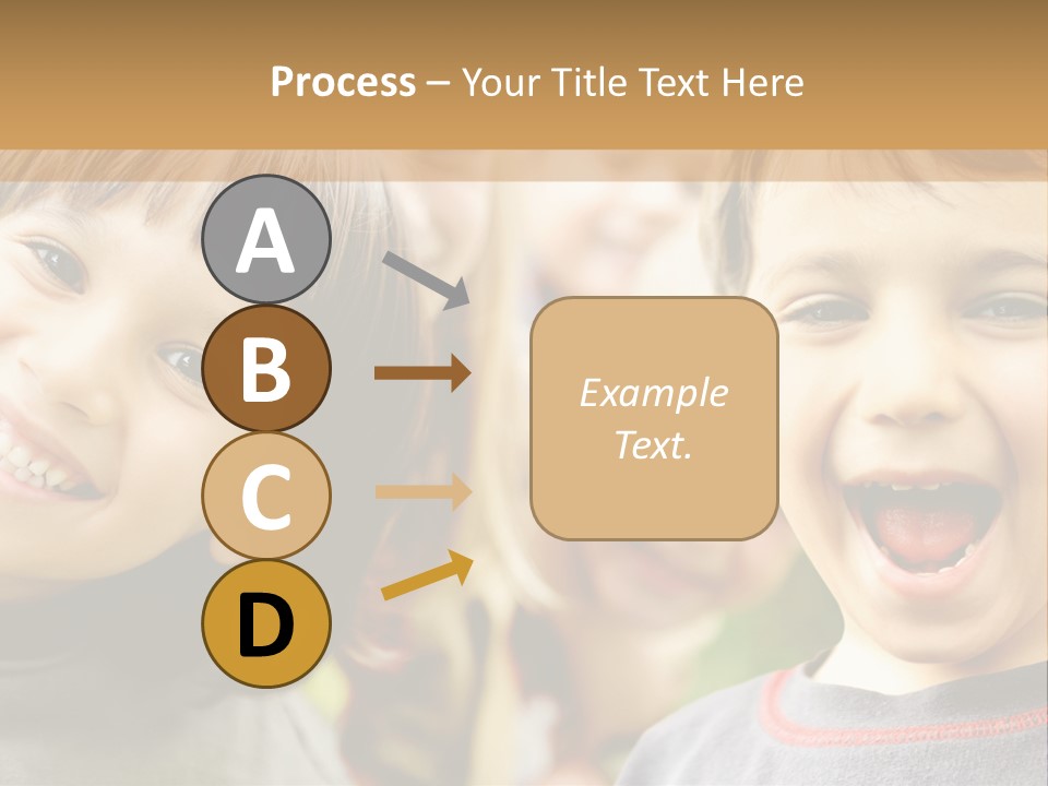 A Group Of Children Are Smiling For The Camera PowerPoint Template