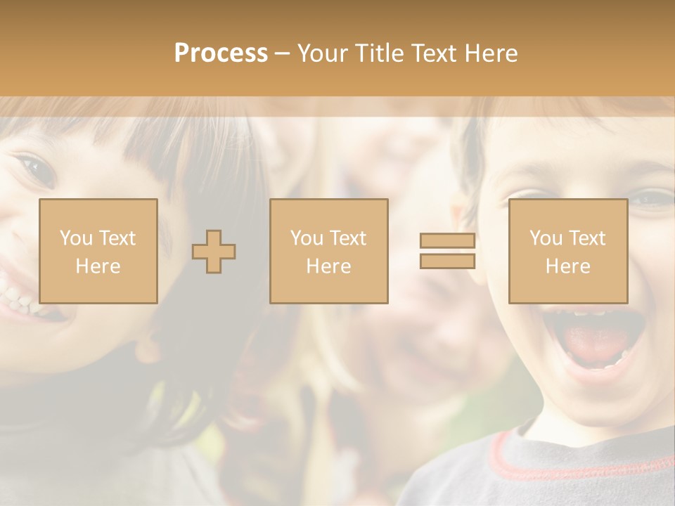 A Group Of Children Are Smiling For The Camera PowerPoint Template