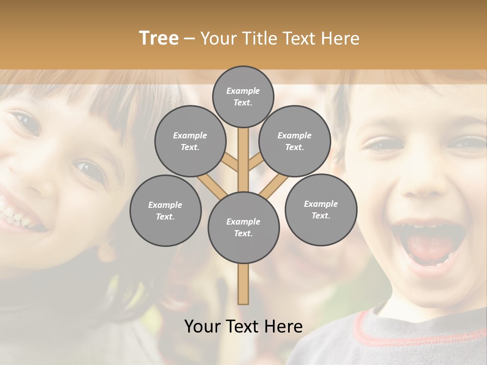 A Group Of Children Are Smiling For The Camera PowerPoint Template
