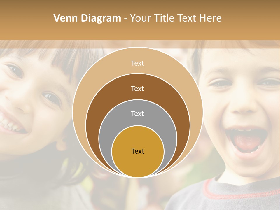 A Group Of Children Are Smiling For The Camera PowerPoint Template