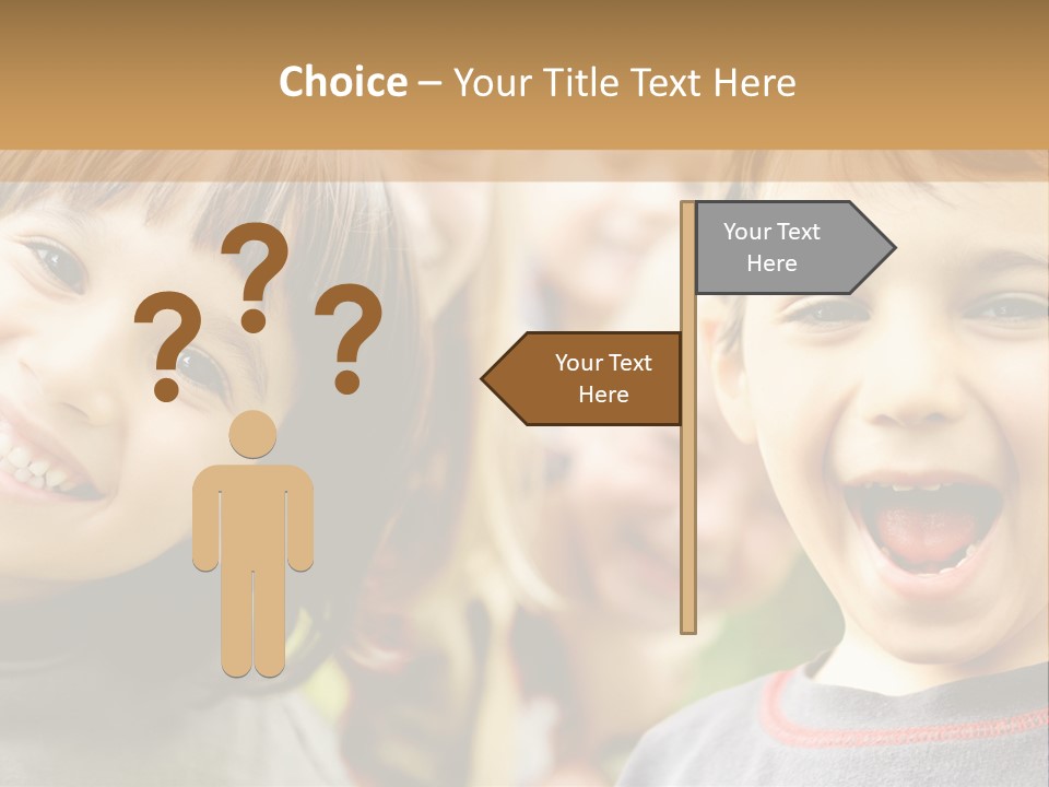 A Group Of Children Are Smiling For The Camera PowerPoint Template