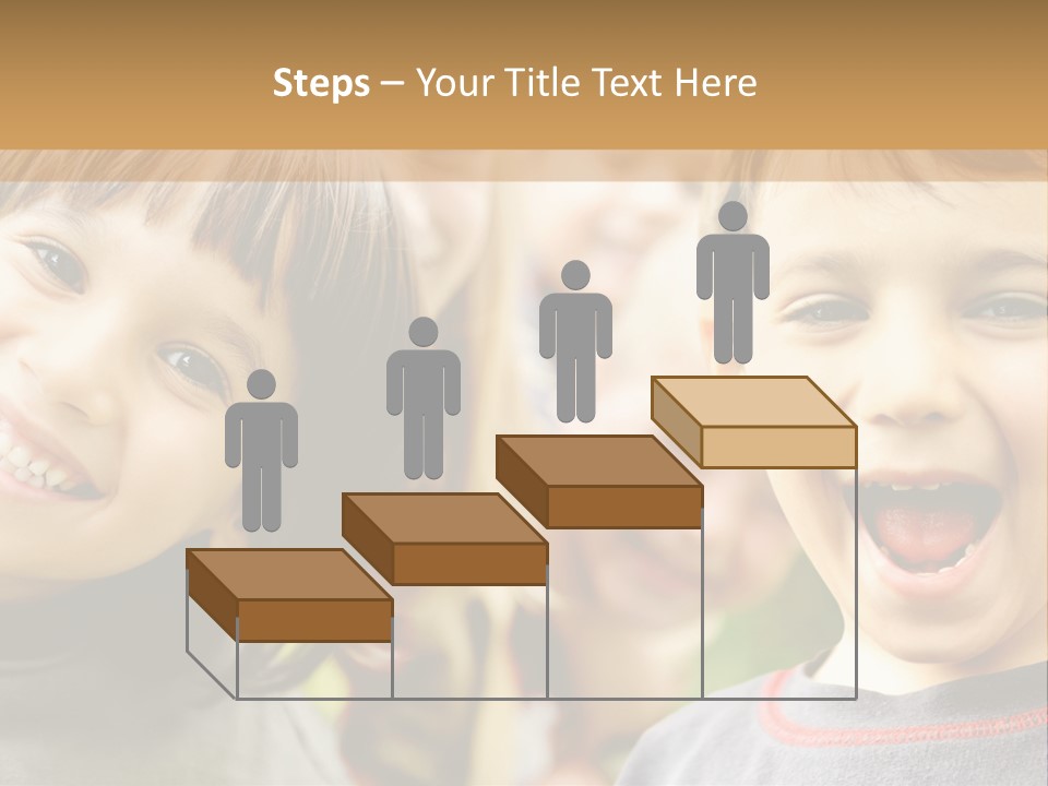 A Group Of Children Are Smiling For The Camera PowerPoint Template
