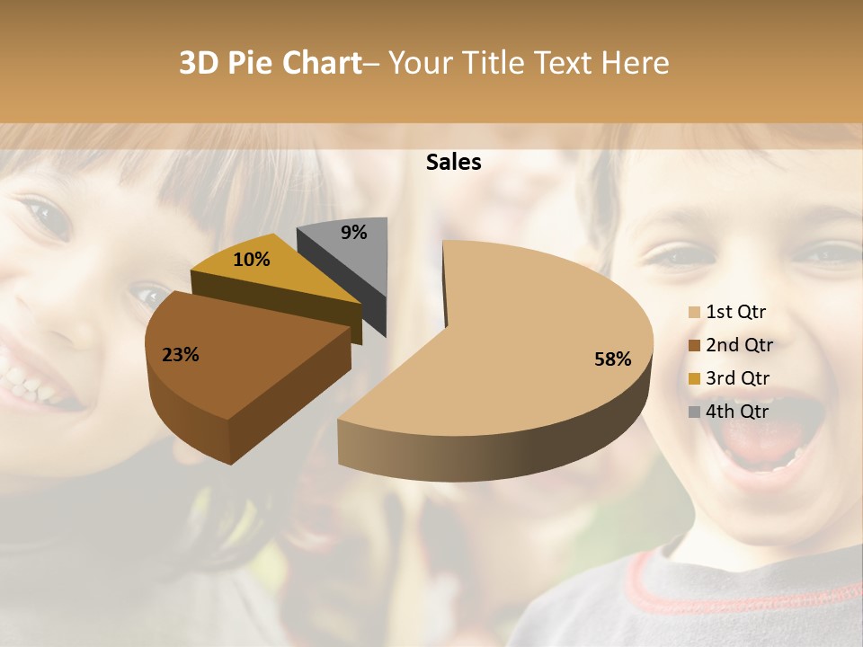A Group Of Children Are Smiling For The Camera PowerPoint Template