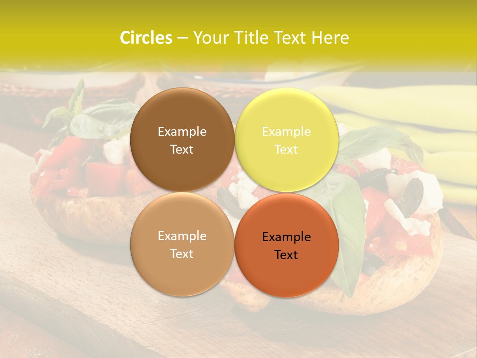 A Wooden Cutting Board Topped With Different Types Of Food PowerPoint Template