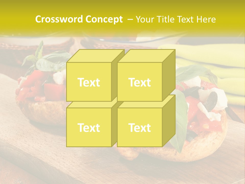 A Wooden Cutting Board Topped With Different Types Of Food PowerPoint Template