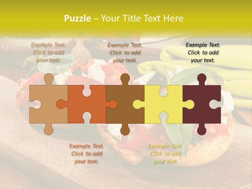 A Wooden Cutting Board Topped With Different Types Of Food PowerPoint Template