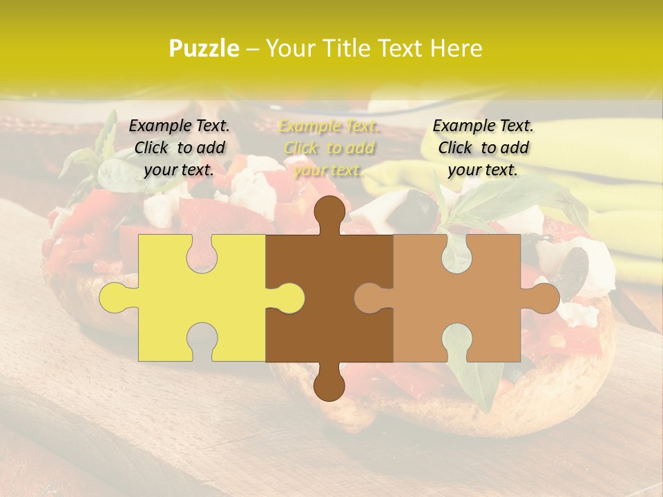 A Wooden Cutting Board Topped With Different Types Of Food PowerPoint Template