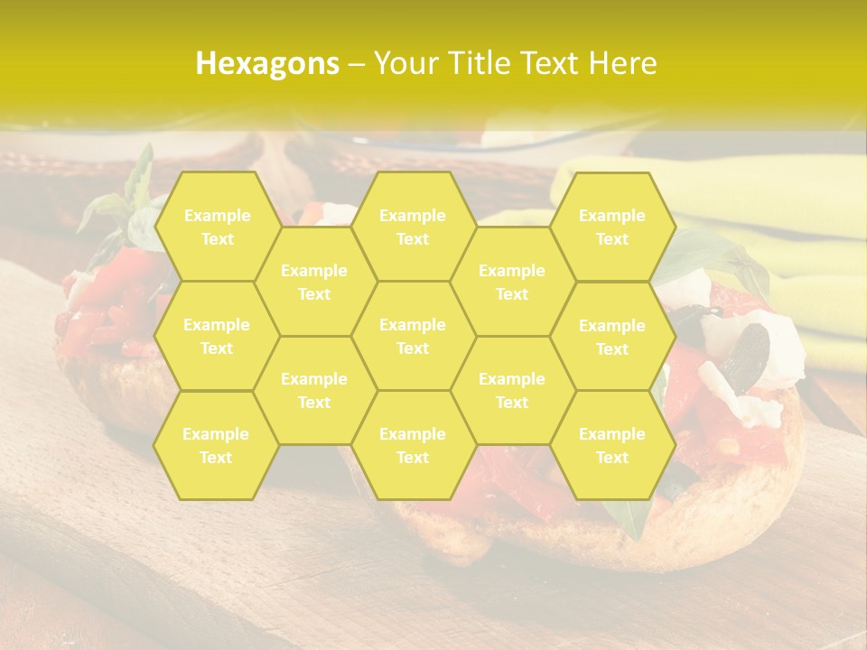 A Wooden Cutting Board Topped With Different Types Of Food PowerPoint Template