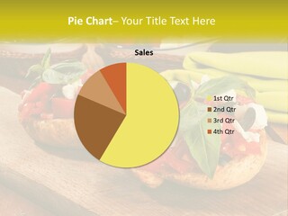 A Wooden Cutting Board Topped With Different Types Of Food PowerPoint Template