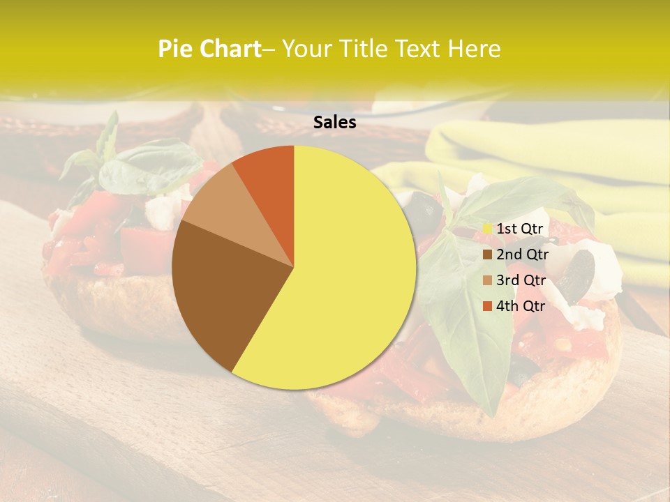 A Wooden Cutting Board Topped With Different Types Of Food PowerPoint Template