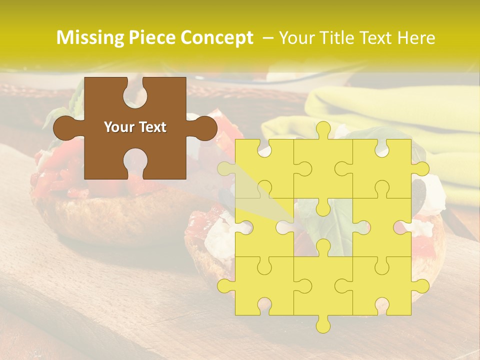 A Wooden Cutting Board Topped With Different Types Of Food PowerPoint Template