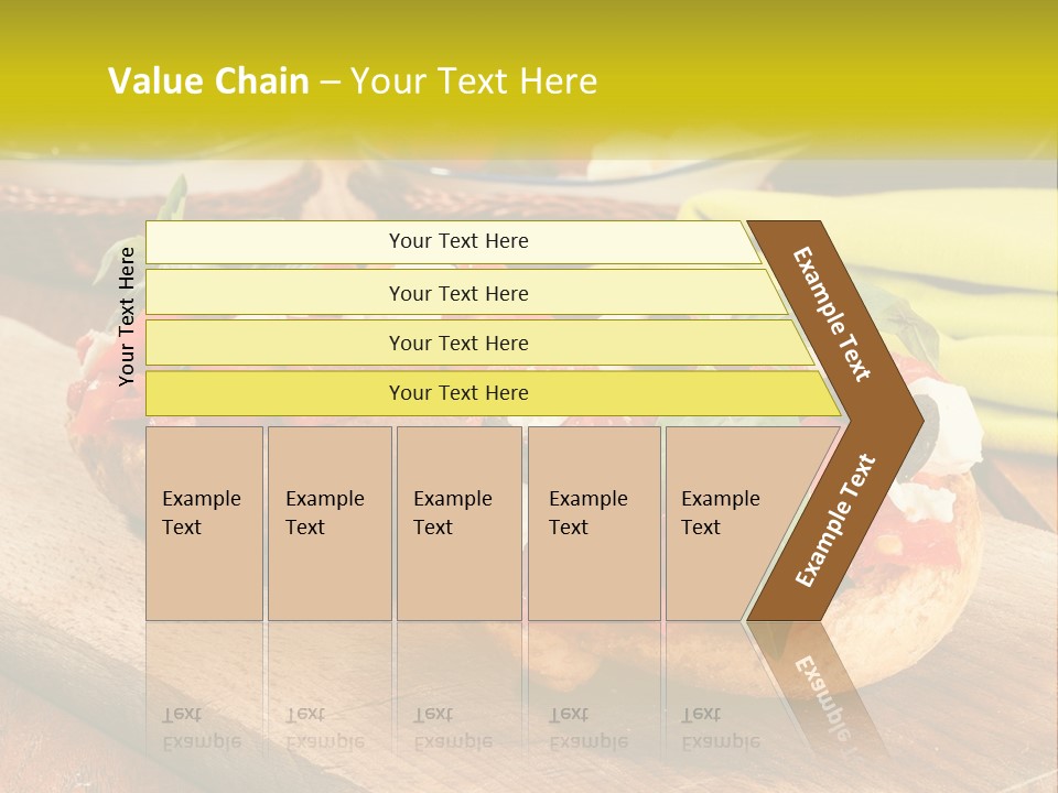 A Wooden Cutting Board Topped With Different Types Of Food PowerPoint Template