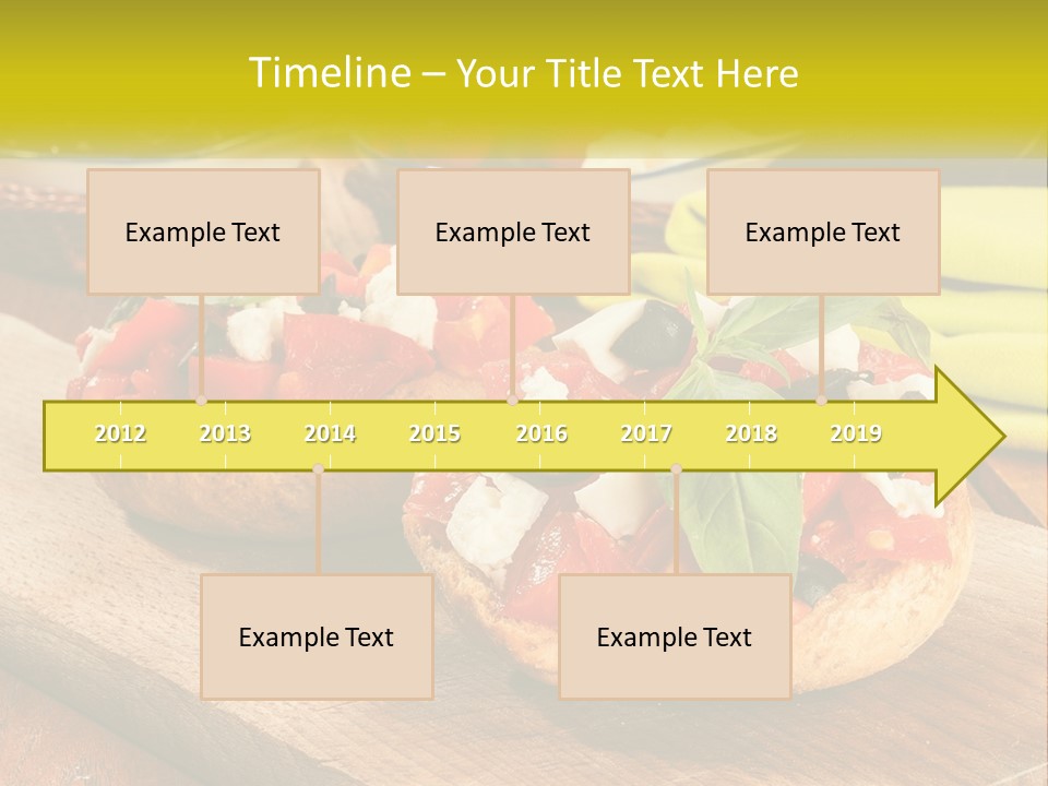 A Wooden Cutting Board Topped With Different Types Of Food PowerPoint Template
