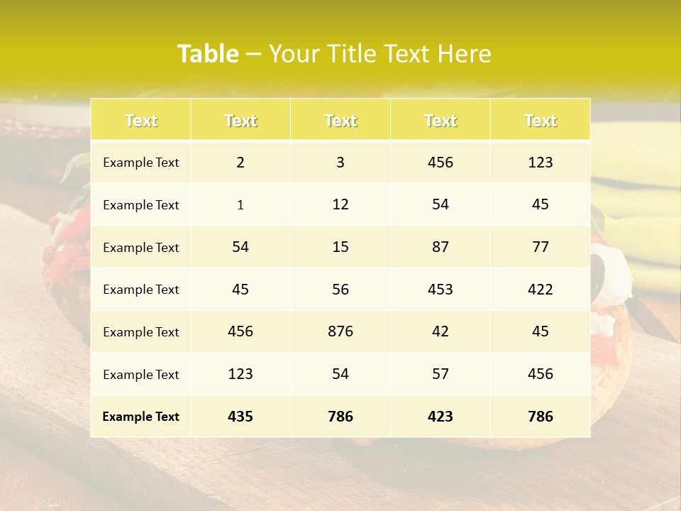 A Wooden Cutting Board Topped With Different Types Of Food PowerPoint Template