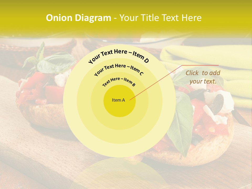 A Wooden Cutting Board Topped With Different Types Of Food PowerPoint Template