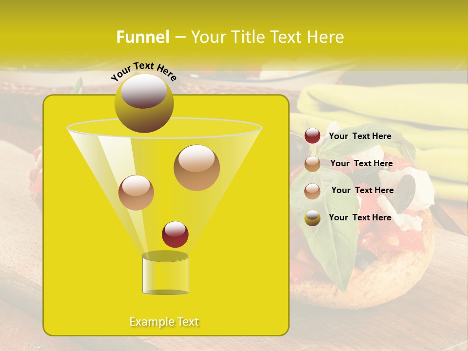 A Wooden Cutting Board Topped With Different Types Of Food PowerPoint Template