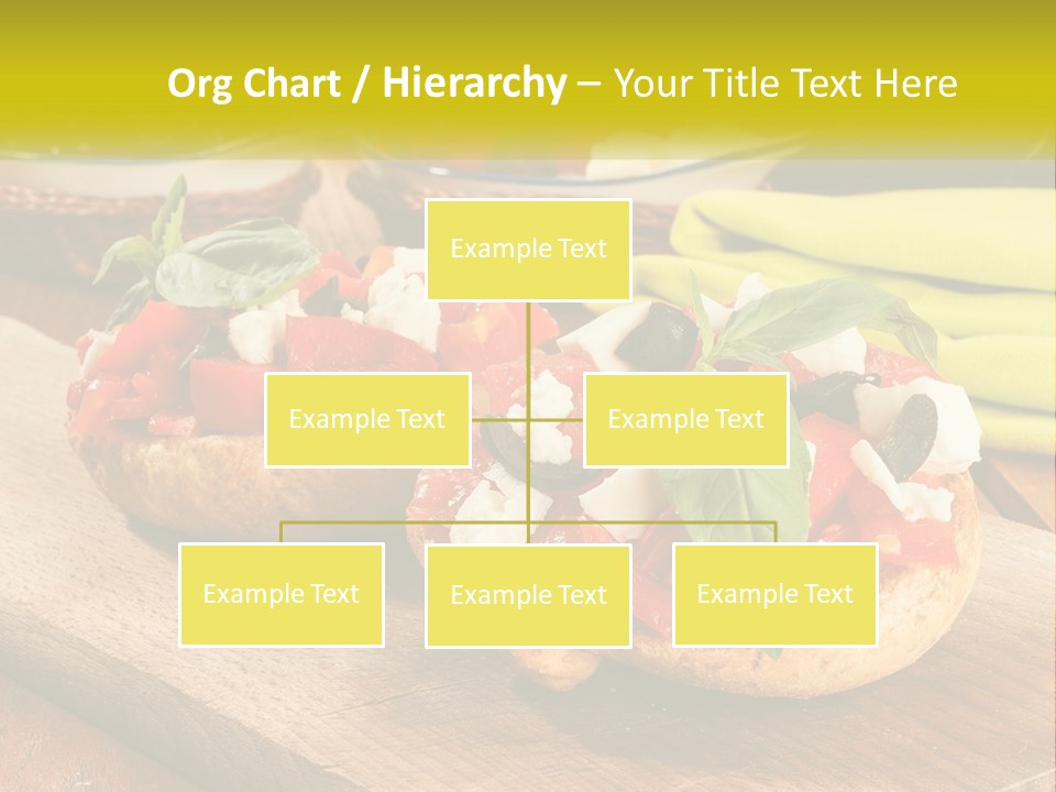 A Wooden Cutting Board Topped With Different Types Of Food PowerPoint Template