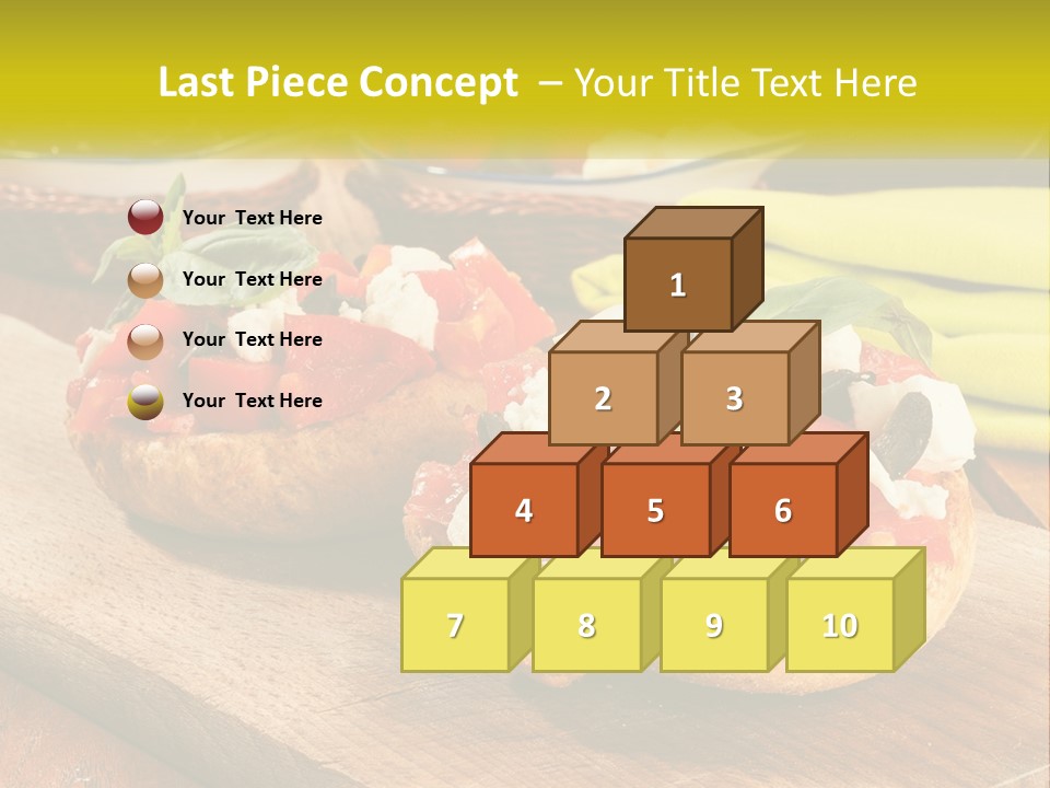 A Wooden Cutting Board Topped With Different Types Of Food PowerPoint Template