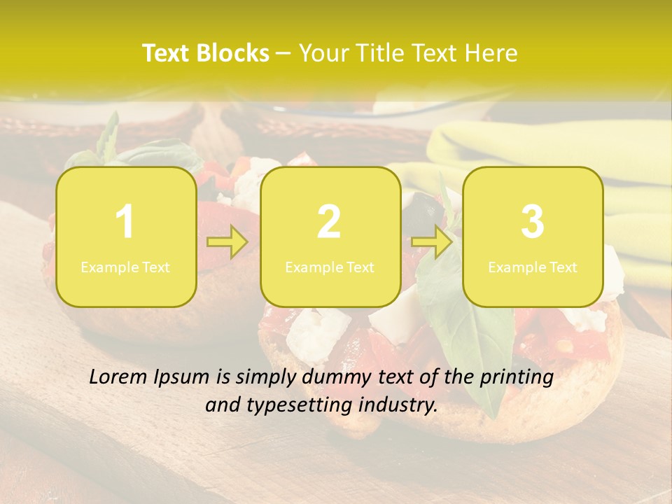 A Wooden Cutting Board Topped With Different Types Of Food PowerPoint Template