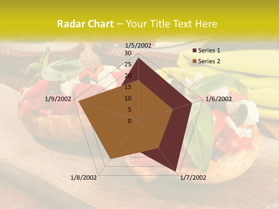 A Wooden Cutting Board Topped With Different Types Of Food PowerPoint Template