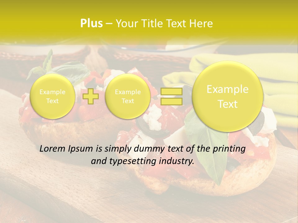 A Wooden Cutting Board Topped With Different Types Of Food PowerPoint Template