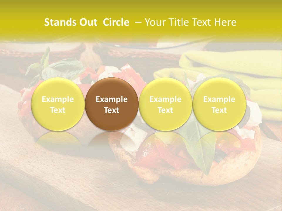 A Wooden Cutting Board Topped With Different Types Of Food PowerPoint Template